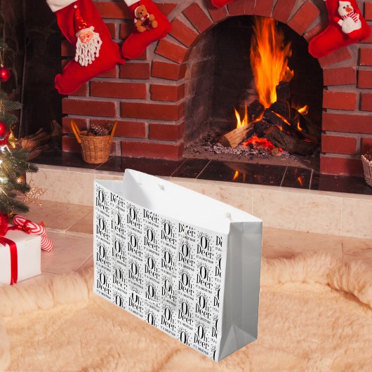 Cerf de Noël drôle d'illustration grand sac cadeau