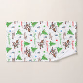 cerf de Noël fou (Serviette à main)