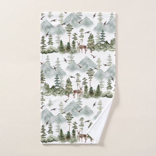 Cerf de pin rustique (Serviette à main)