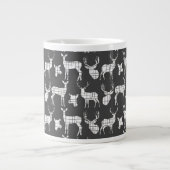 Cerf de silhouette rustique sur Mug de spécialités (Devant)