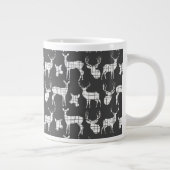 Cerf de silhouette rustique sur Mug de spécialités (Droite)