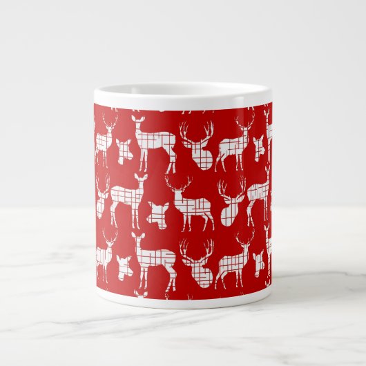Cerf de silhouette rustique sur Mug de spécialités (Devant)