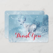 Cerf d'hiver avec Merci de pins (Devant / Derrière)