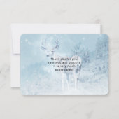 Cerf d'hiver avec Merci de pins (Dos)