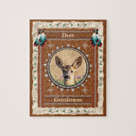 Cerf - Douceur - Puzzle avec boîte à cadeaux (Vertical)
