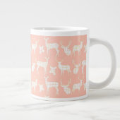Cerf en silhouette rustique sur Mug de spécialités (Droite)