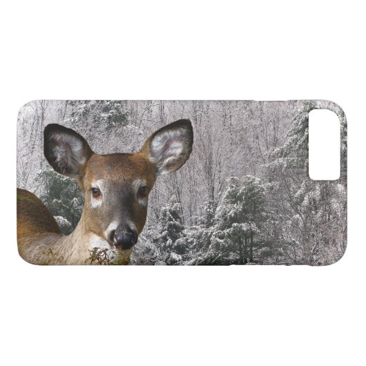 Cerf et Frosty Hills iPhone 8/7 Plus Coque (Dos (Horizontal))