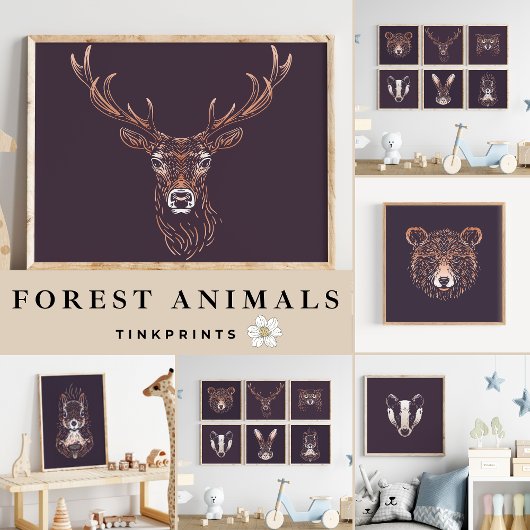 Cerf | Impression murale d'animal de forêt