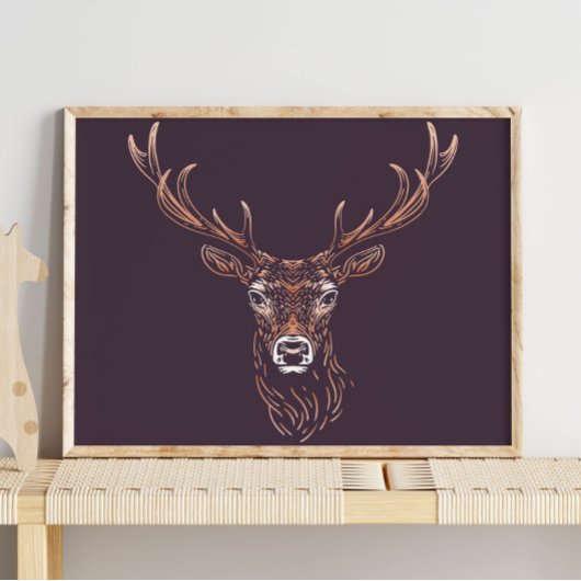 Cerf | Impression sur toile d'animal de forêt Cerf