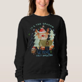 Cerf Mignon en Pull-Over Laid Sweatshirt Foncé (Devant)