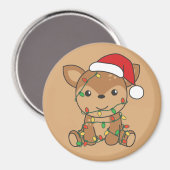 Cerf Noël Animaux d'hiver Deer Magnet (Recto/Verso)