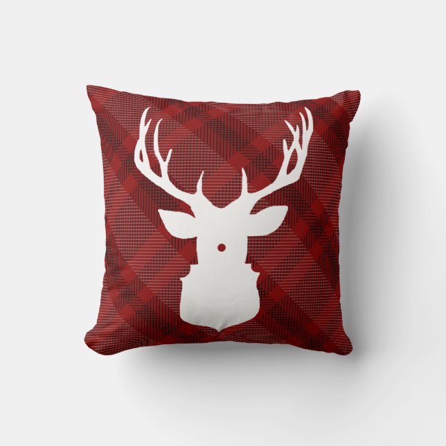 Cerf PLAIDÉ RUSTIQUE | STYLISH COUSSIN de vacances (Recto)
