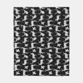 Cerf rustique blanc sur une couverture en polaire (Devant)