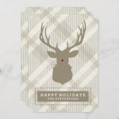 Cerf RUSTIQUE | CARTE DE VACANCES PAYÉE (Devant / Derrière)