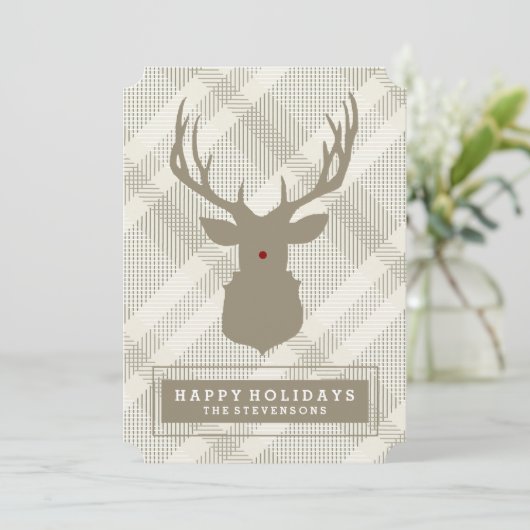 Cerf RUSTIQUE | CARTE DE VACANCES PAYÉE (Debout devant)