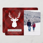 Cerf RUSTIQUE | CARTE PHOTO VACANCES (Devant / Derrière)