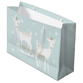 Cerf - Sac cadeau de Noël bleu doux mou (Devant Angle)