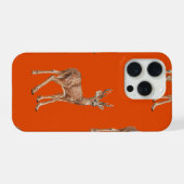 Cerf sur fond rouge (Verso Horizontal)