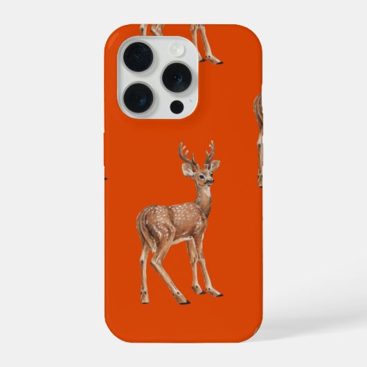 Cerf sur fond rouge (Verso)