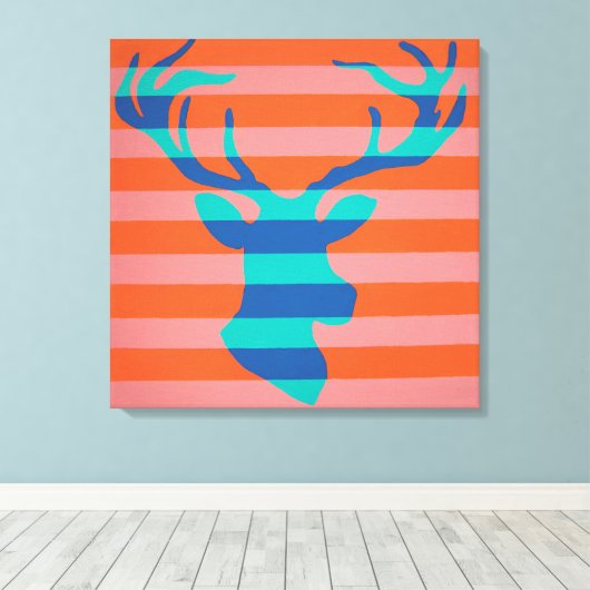 Cerf sur toile (Insitu (Plancher de Bois))
