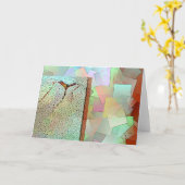 Cerf-volant rouge dans la carte de voeux de vent (Fleur jaune)