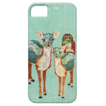 Cerfs communs ambres et azurés avec le coque