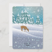 Cerfs communs dans la carte de voeux de Noël de (Dos)