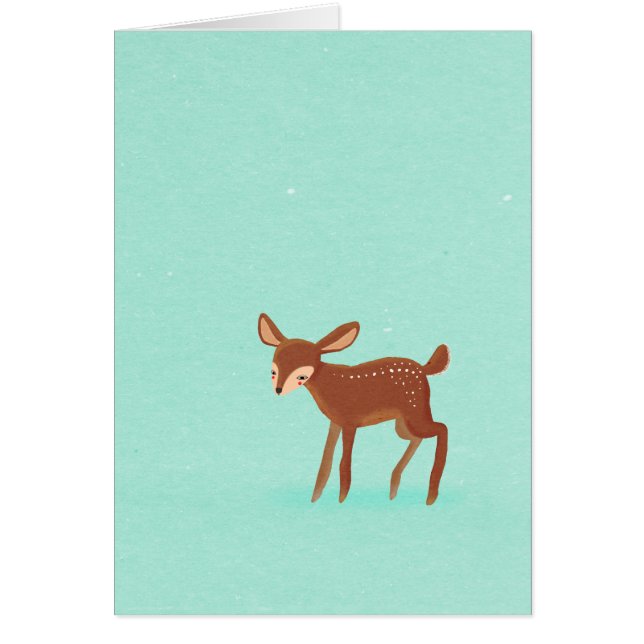 cerfs communs de bébé de faon de ressort sur le (Devant)