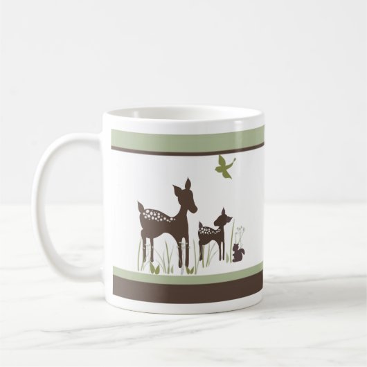 Cerfs communs de bébé et tasse de mamans (Gauche)