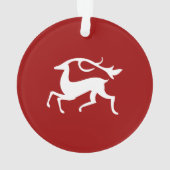 Cerfs communs de Noël blanc (dos)