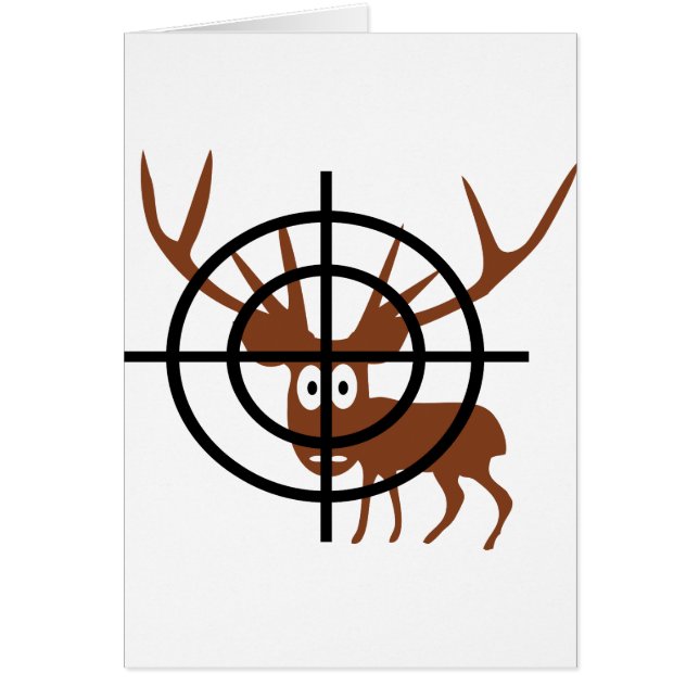 cerfs communs drôles dans l'icône de réticule (Devant)
