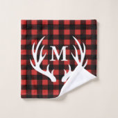 Cerfs communs rustiques plaid de contrôle de (Gant de toilette)