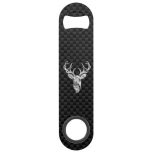 Cerfs communs sauvages argentés sur la copie de