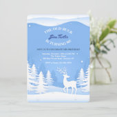 Cerfs dans la neige Invitation (Debout devant)