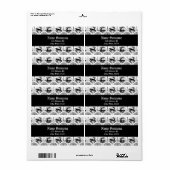 Cerfs et arbres médiévaux, étiquette (Feuille entière)