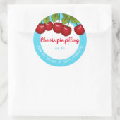 Cerise cerises tarte confiture de fruits étiquette (Sac)