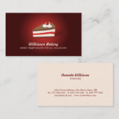 Cerise de boulangerie de gâteau sur le carte de (Devant / Derrière)