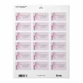 Cerise en fleurs - Étiquette de adresse (Feuille entière)