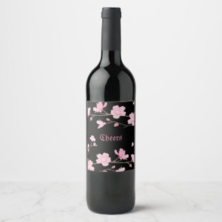 Cerise en fleurs - Sakura Étiquette de bouteilles 