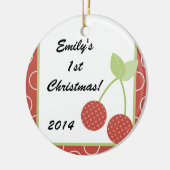 Cerise ferme Fruit Orcha Nom personnalisé Ornement (Gauche)