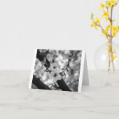 Cerise Fleurs BW - Carte pliée vierge (Fleur jaune)