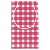 Cerise gingham klein cadeauzakje (Achterkant)