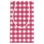 Cerise gingham klein cadeauzakje (Voorkant)