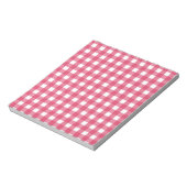 Cerise gingham notitieblok (Gedraaid)