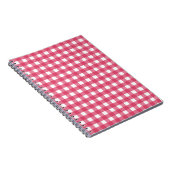 Cerise gingham notitieboek (Rechterzijde)