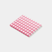 Cerise gingham post-it® notes (Schuin)