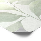 Cerise magenta peony rozen eucalyptus welkomstteke poster (Hoek)