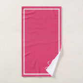 Cerise Pink w/Border Bad Handdoek (Handdoek)