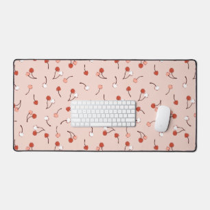 Cerise rose motif mignon tapis de bureau esthétiqu