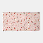 Cerise rose motif mignon tapis de bureau esthétiqu (Recto)